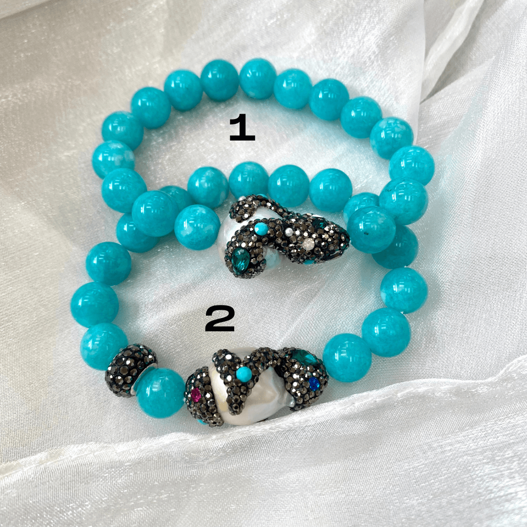 Jade pearl bracelet handmade in Canada