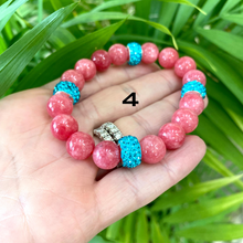 Load image into Gallery viewer, Colorful Jade Bracelet & Sparkly Rhinestones Pave Baroque Pearl