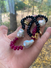 Load image into Gallery viewer, Hot Pink Jade Tourmaline Necklace | Handcrafted Baroque Pearl Design