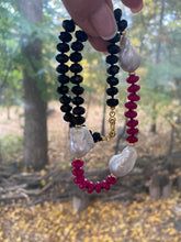 Load image into Gallery viewer, Hot Pink Jade Tourmaline Necklace | Handcrafted Baroque Pearl Design