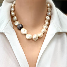 Load image into Gallery viewer, Ivory Baroque Pearl Necklace, Bridal Jewelry