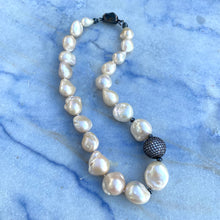 Load image into Gallery viewer, Ivory Baroque Pearl Necklace, Bridal Jewelry