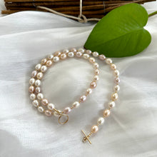 Load image into Gallery viewer, Classic Pastel Pearl Necklace of AAA+ Quality, 14K GF