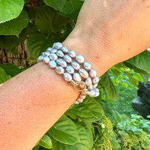 Load image into Gallery viewer, Grey Nugget Pearl Necklace, 14K GF