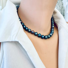 Load image into Gallery viewer, Peacock Pearl Necklace, Magnetic Clasp