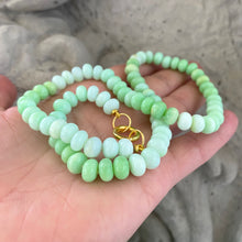 Load image into Gallery viewer, Bright Green Opal Candy Necklace, Gold