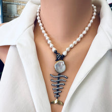 Load image into Gallery viewer, Small Baroque Pearl Necklace, Removable Fishbone Pendant