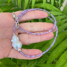 Load image into Gallery viewer, Lavender Amethyst & Baroque Pearl Necklace