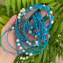 Load image into Gallery viewer, Layered Turquoise Necklace with pearls