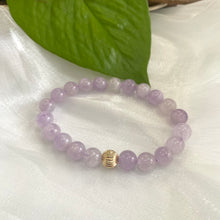 Carica l'immagine nel visualizzatore di Gallery, Lavender Amethyst Stretchy Bracelet in 6 or 8mm, 14K GF