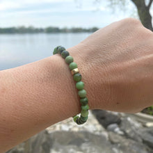 Load image into Gallery viewer, Chrysoprase Stretch Bracelet in 6mm, 14K GF