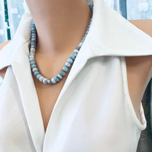 Load image into Gallery viewer, Shaded Blue-Grey Faceted Opal Candy Necklace