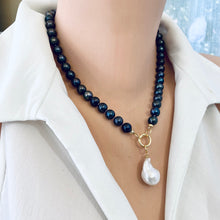 Load image into Gallery viewer, Black Pearl Necklace with Removable Baroque Pendant