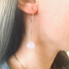 Load image into Gallery viewer, Rose Quartz Briolettes Threader Earrings