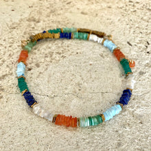 Load image into Gallery viewer, Mixed Gemstones Necklace, Lapis Lazuli, Carnelian, Chrysoprase, Opal & Green Onyx