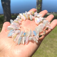 Load image into Gallery viewer, Morganite, Aquamarine & Baroque Pearl Necklace