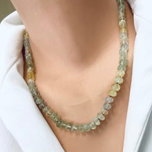 Load image into Gallery viewer, Shaded Prehnite Candy Necklace, Gold