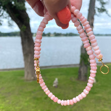 Load image into Gallery viewer, Pink Opal Short Necklace, Gold