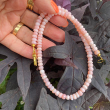 Load image into Gallery viewer, Pink Opal Short Necklace, Gold