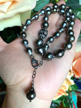 Carica l'immagine nel visualizzatore di Gallery, Tahitian Baroque Pearls Champagne Diamond Necklace