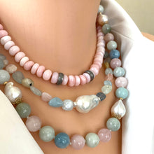 Carica l'immagine nel visualizzatore di Gallery, March birthstone necklace gift for her