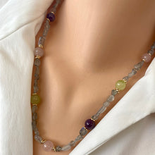 Carica l'immagine nel visualizzatore di Gallery, Labradorite beaded necklace