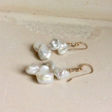 Load image into Gallery viewer, Keshi Pearls & 14k GF Drop Earrings
