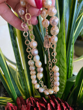Load image into Gallery viewer, Edison Wrinkled Pearls Necklace, Rose Gold