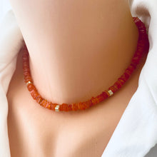Load image into Gallery viewer, Bright Orange Carnelian Choker Necklace