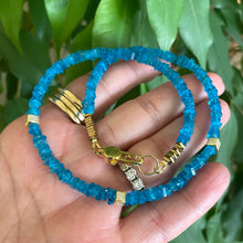 Load image into Gallery viewer, Blue Apatite Beads Choker Necklace