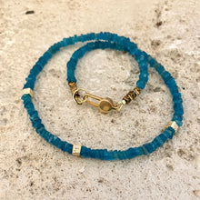 Load image into Gallery viewer, Blue Apatite Beads Choker Necklace