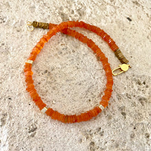 Load image into Gallery viewer, Bright Orange Carnelian Choker Necklace