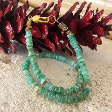 Load image into Gallery viewer, Green Chrysoprase Heishi Choker Neklace
