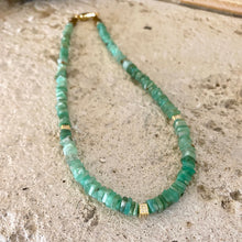 Load image into Gallery viewer, Green Chrysoprase Heishi Choker Neklace