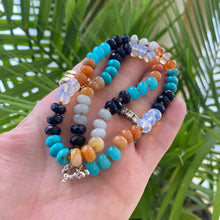 Load image into Gallery viewer, Handcrafted Gemstone Candy Necklace with Silver Marine Clasp, 18 inches