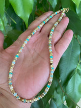 Load image into Gallery viewer, Multi Color Gemstones Choker Necklaces with Gold Coated Hematite