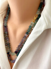 Load image into Gallery viewer, Multi Fluorite Candy Necklace, Gold Push Lock or Marine Clasp
