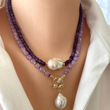 Carica l'immagine nel visualizzatore di Gallery, 17.5"inches long Amethyst necklace