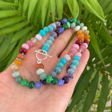 Load image into Gallery viewer, Rainbow Candy Necklace, Silver