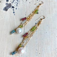Load image into Gallery viewer, Multi Gemstones & Baroque Pearl Earrings