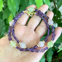 Carica l'immagine nel visualizzatore di Gallery, 19"inches Amethyst nugget beads necklace