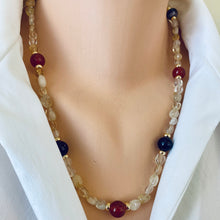 Carica l'immagine nel visualizzatore di Gallery, Citrine Necklace with Amethyst & Carnelian