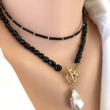 Load image into Gallery viewer, Lapis Lazuli, Black or Green Onyx Choker Necklace, 14k GF