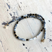 Carica l'immagine nel visualizzatore di Gallery, Dendritic Opal & Black Spinel Necklace, Magnetic Clasp