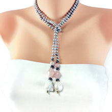 Carica l'immagine nel visualizzatore di Gallery, Pastel Pearl Lariat Necklace