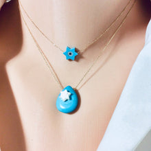 Load image into Gallery viewer, Solid Gold 18k David Star Pendant Necklace