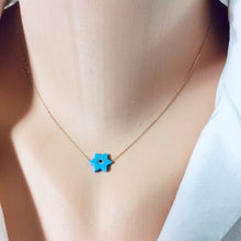 Load image into Gallery viewer, Solid Gold 18k David Star Pendant Necklace