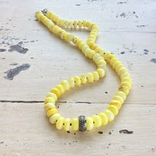 Load image into Gallery viewer, Yellow Opal Candy Necklace with Diamonds