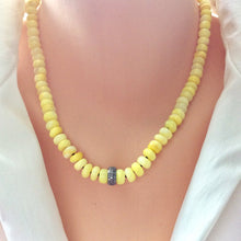 Load image into Gallery viewer, Yellow Opal Candy Necklace with Diamonds