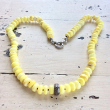 Load image into Gallery viewer, Yellow Opal Candy Necklace with Diamonds